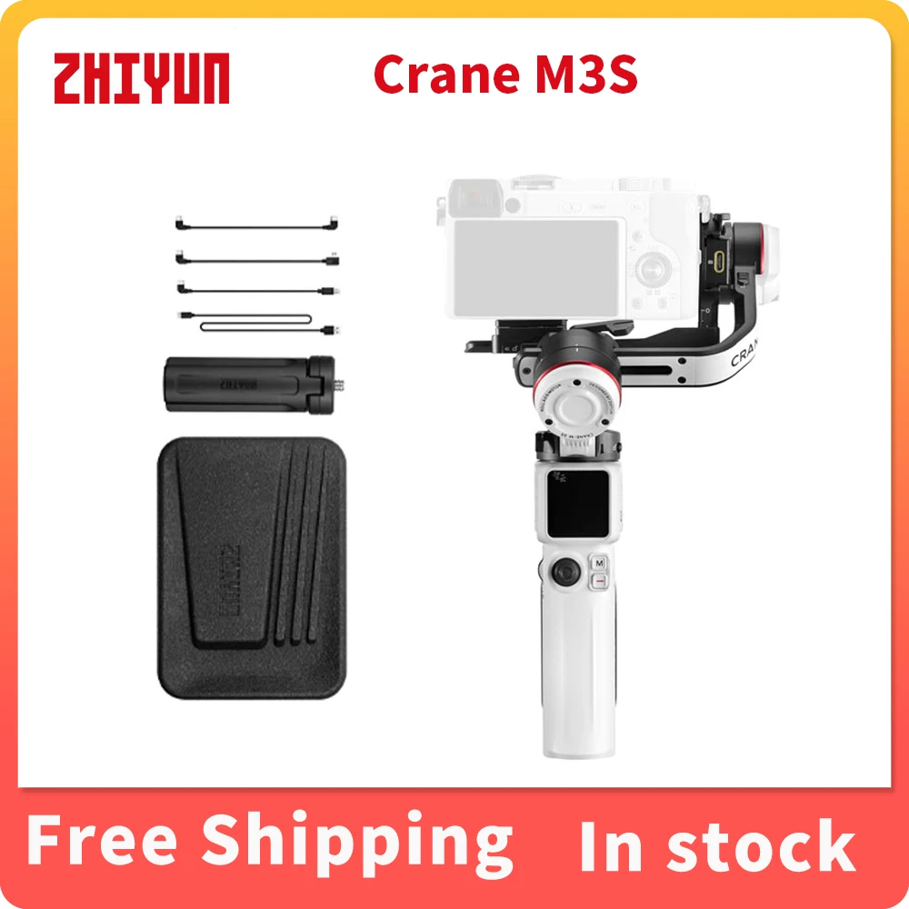 

ZHIYUN Crane M3S Camera Handheld Stabilizer Gimbal 3 Axis Bluetooth Shutter Control Fill Light For Mirrorless Camera