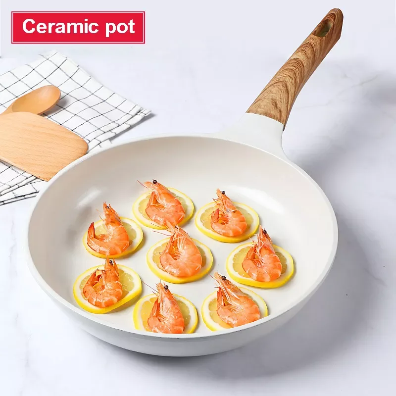

Frying Pan Cookware Set Pot and Non Stick Cooking Pan Set Breakfast Crepe Pan Honeycomb Wok Japanese Kitchen Enamel Pan
