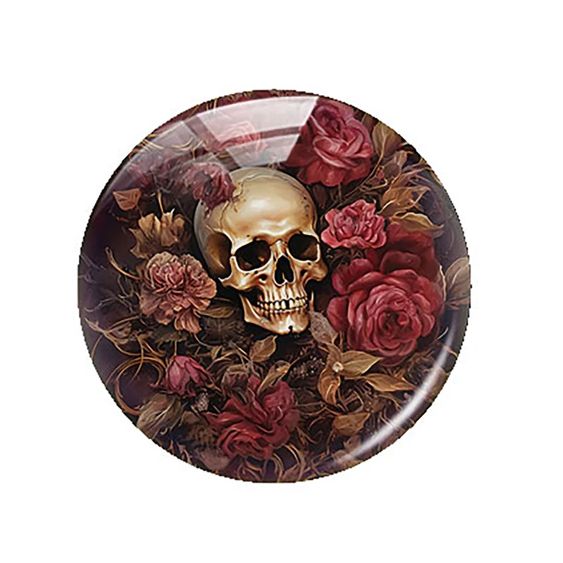 Хэллоуин готический ужас красный пучковый Ворон череп ведьма смерть фото стекло