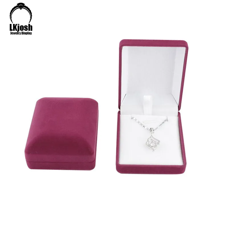 Бархатная коробка для подвесок хранения Подарочная демонстрации ожерелья