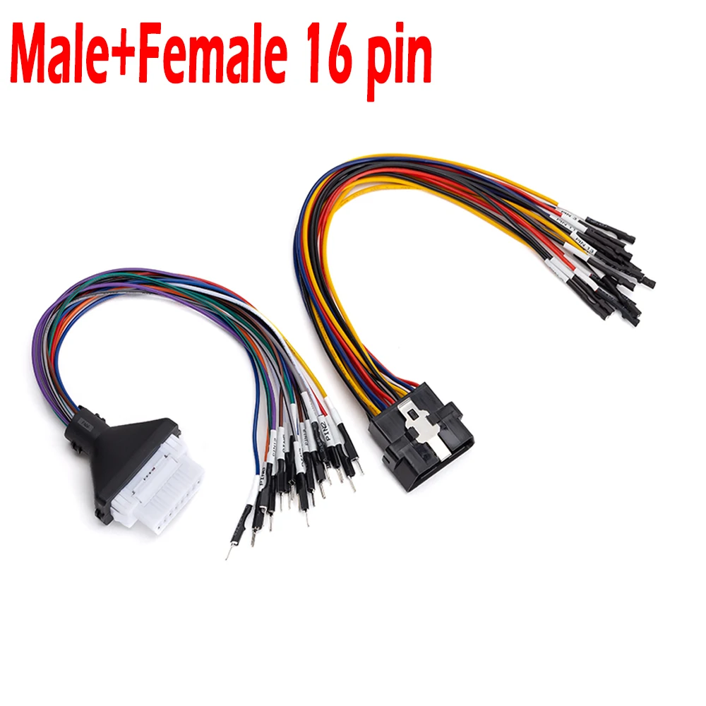 DIY OBD2 Разъем Перемычка-адаптер Женский Автомобильный OBD2 Мужской 16-контактный Бесплатная сварка Терминал Мужской OBD 4Pin Можно Линию