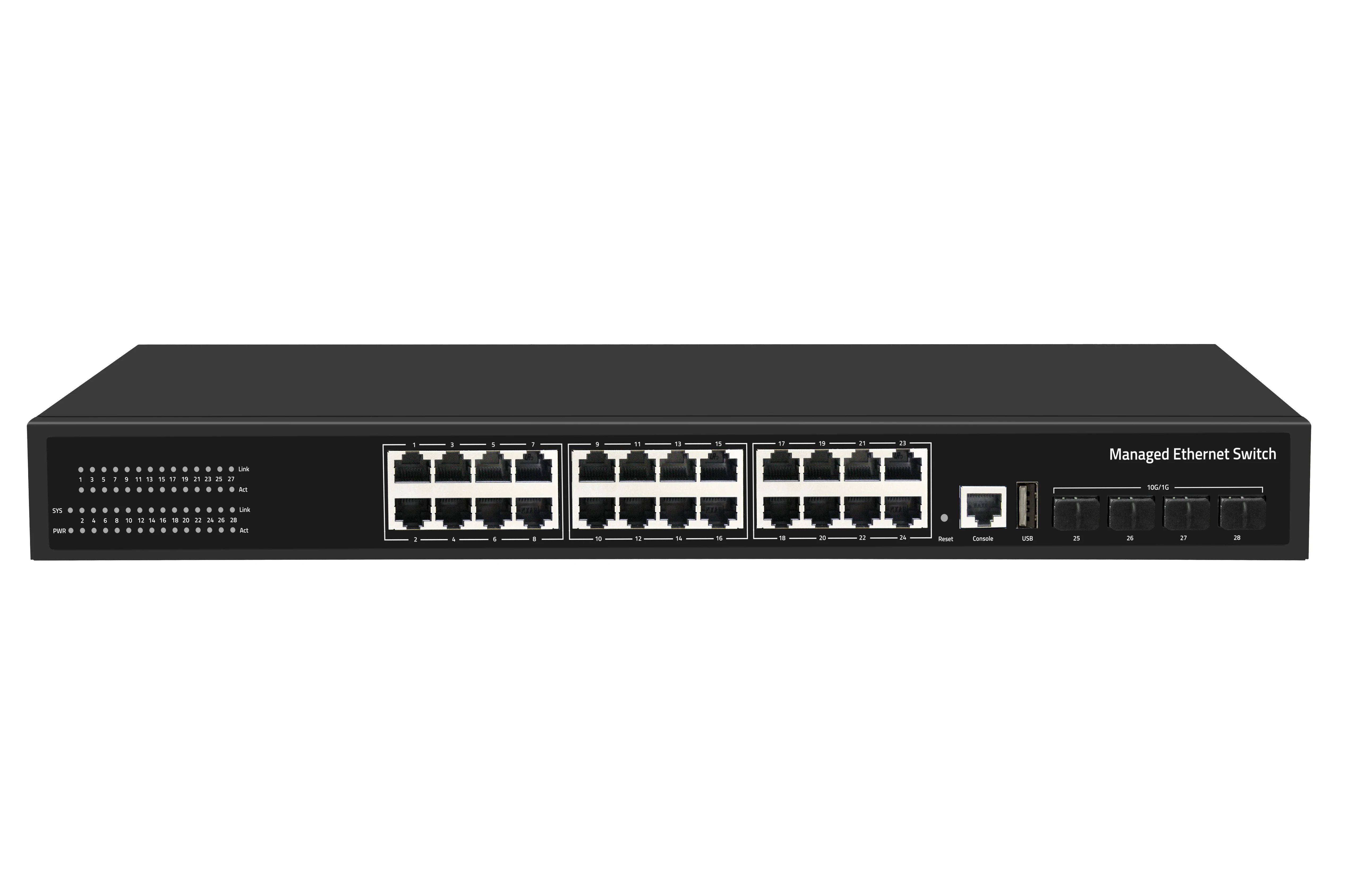 

PIXLINK 28 Port 10G 24 Port Gigabit Managed Ethernet Switch