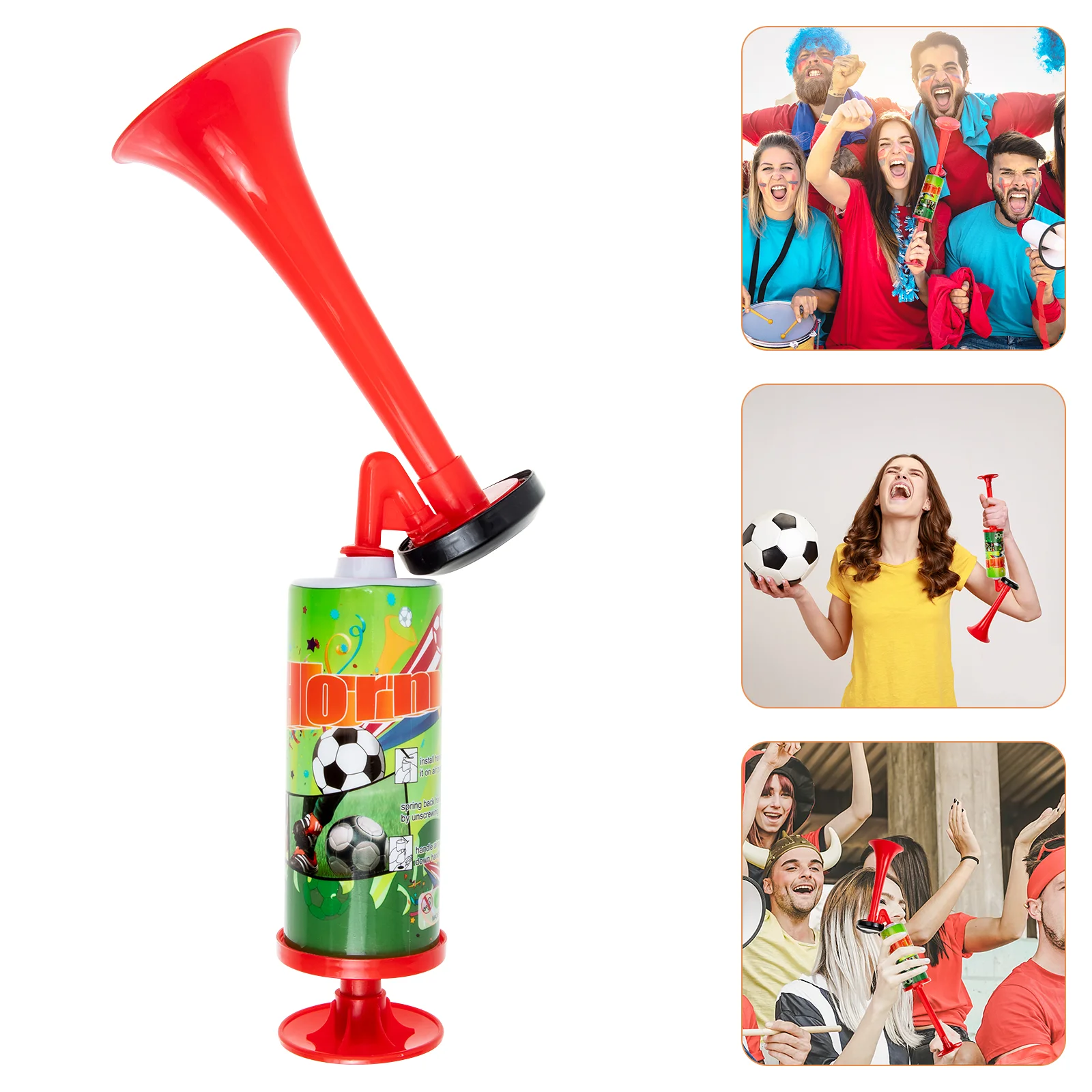 

Horn Air Hand Pump Push Cheer Horns Party Boat Noisemaker Loud Safety Handheld Held Fans Football Noise Trumpet Kidscheering