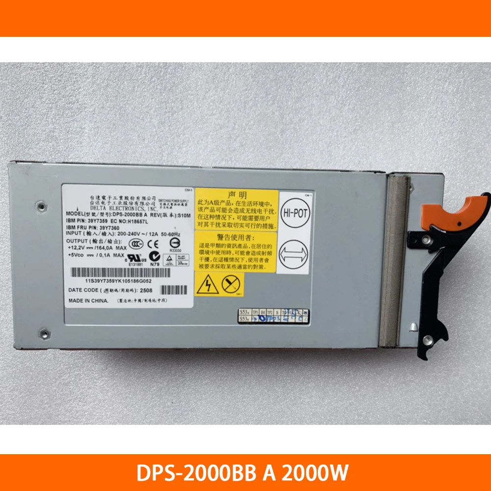 Server Power Supply For DPS-2000BB A 2000W 39Y7359 39Y7360 74P4452 74P4453 39Y7351 39Y7352 24R2710 24R2711 Fully Tested