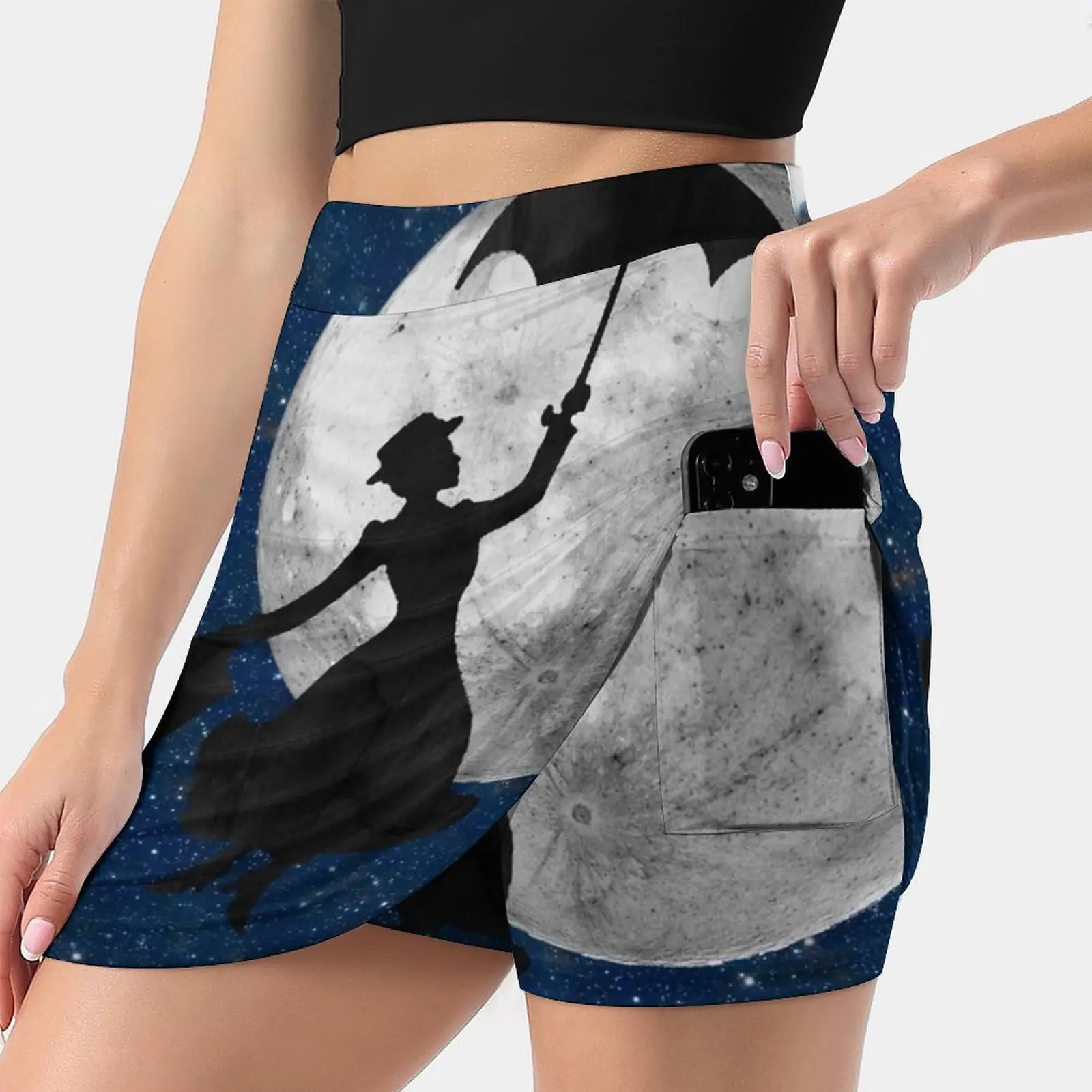 

Женская мини-юбка в стиле «Мэри поппин», с акварельным принтом
