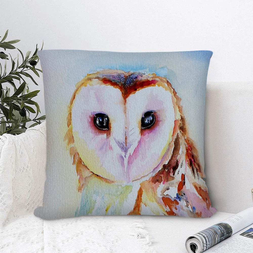 

Barn Owl Polyester Pillow Cover Decorative Pillows for Sofa Bedroom Pillow Cases Home Decor Cushion Covers 45*45cm