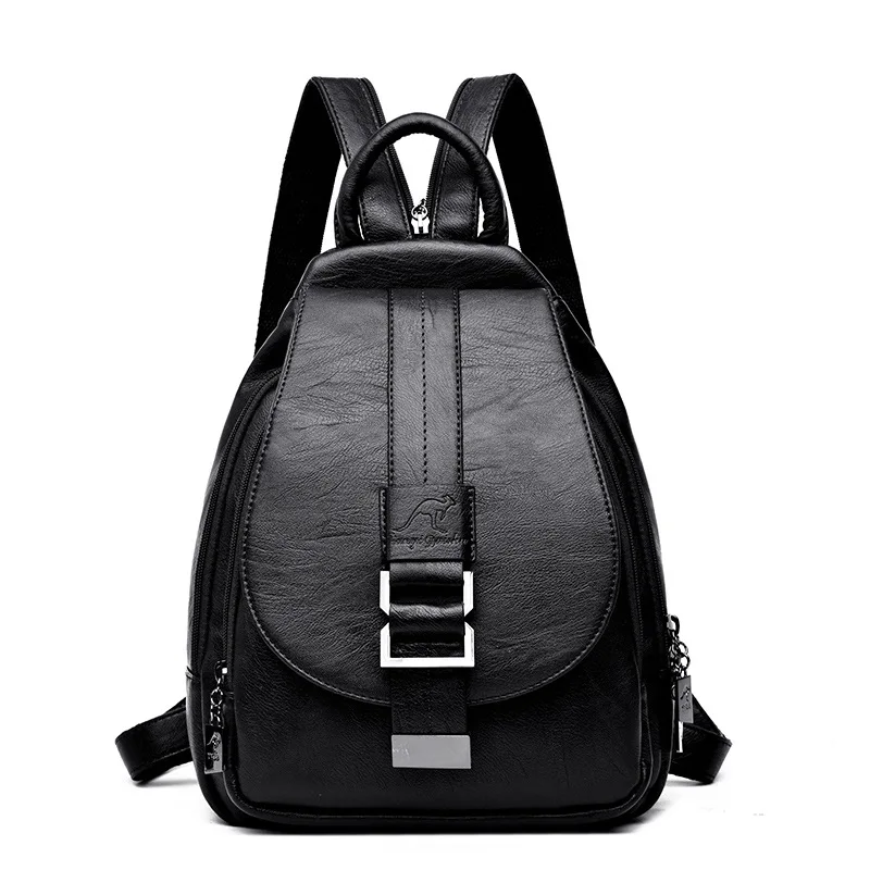 Hot Women Leather Backpacks Female Vintage Backpack for Teenage Girls School Chest Bag Travel Bagpack Ladies Sac A Dos Back Pack