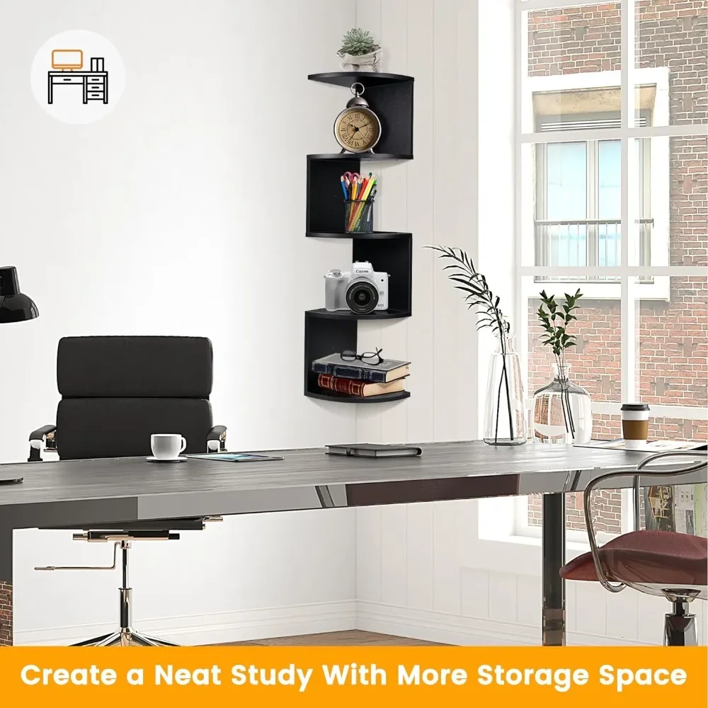 Угловая книжная полка Деревянные Настенные угловые полки для хранения легко