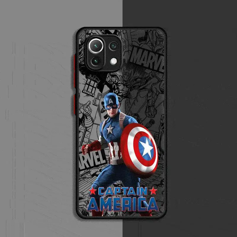 Классный чехол для телефона Marvel Captain America Xiaomi Redmi 13C1 2 5G 10C 12C 9 10 9A 9T 9C A1 A2 Plus K40 Pro