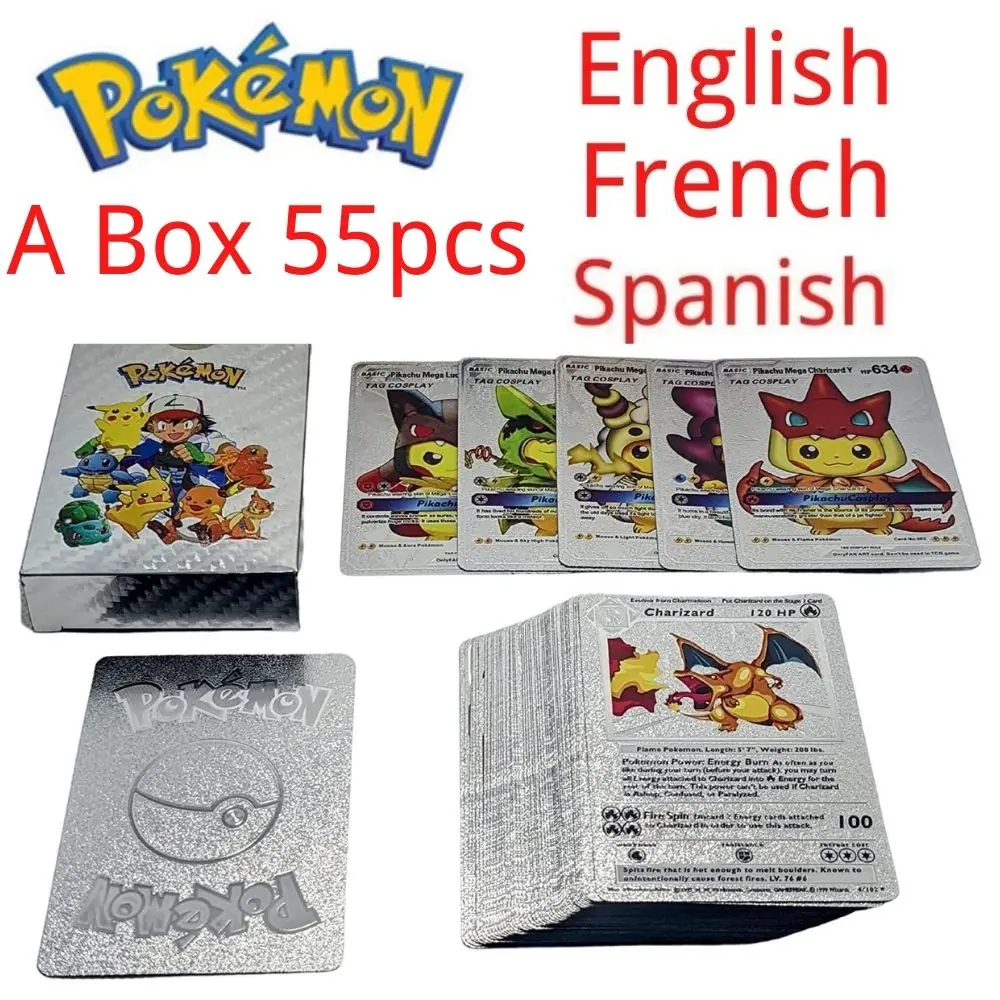 

Карты Pokemon на немецком, английском, французском и испанском языках, оснащены V VMAX GX Tag Team Mega Ex Tarak, game evolution booster, для