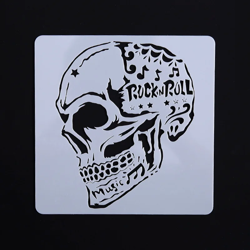 10 шт./компл. крутой металлический рисунок в виде черепа из тяжелых металлов для