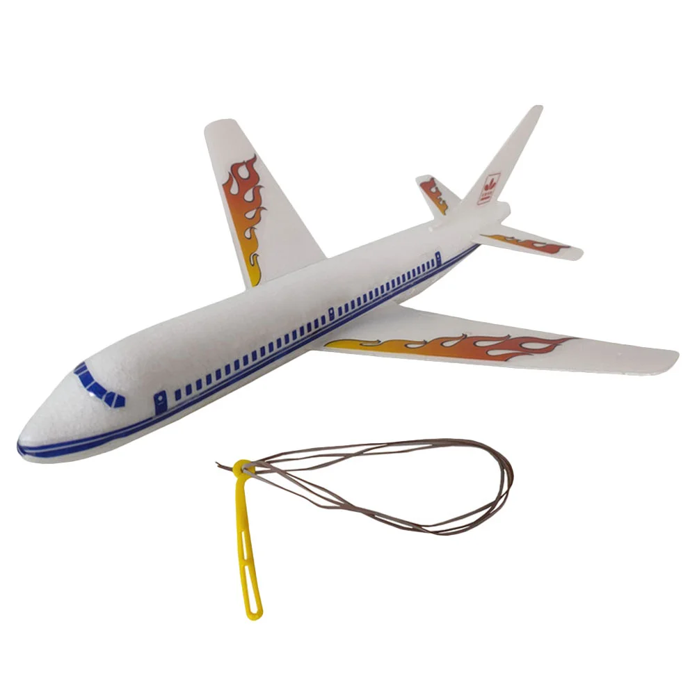 

Kids Outdoor Playset Catapult Plane Simulation Airplane Gliders DIY Foams Fake Model Slingshot 27.5x22cm Toy Elastic Travel