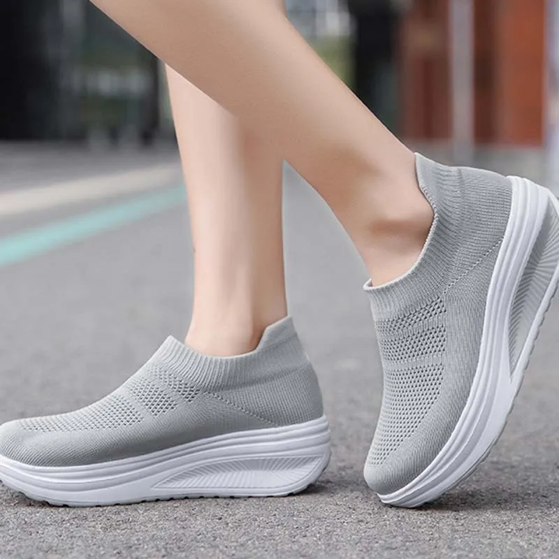 Women Sneakers Fashion Femme Shoes New Women's Vulcanized Shoes Thick Bottom Slip On Female Shoe Plus Size Tennis Ladies Summer