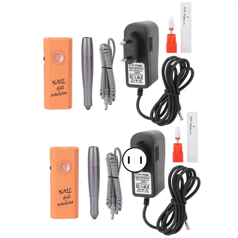 

Nail Drill Machine Nail Drill File Machine Orange 100‑240V for Nail Salon for Men