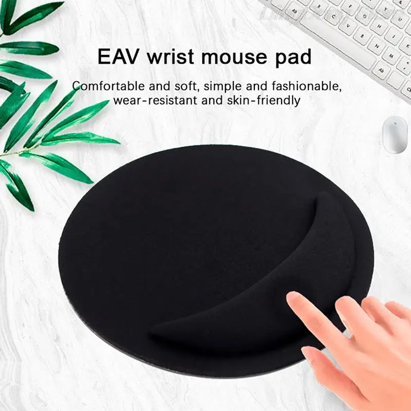 

Round EVA Wrist Mouse Pad Computer Mouse Wrist Support Slow Rebound Memory Foam For Keyboard Mouse PC Laptop Desk Pads