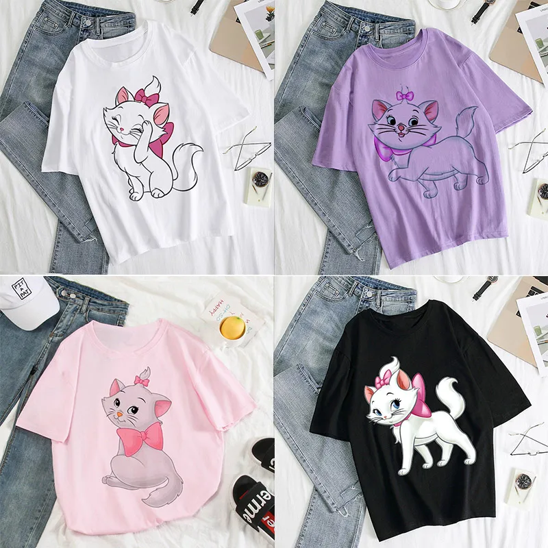 

Женская летняя футболка с коротким рукавом и круглым вырезом, 8 цветов