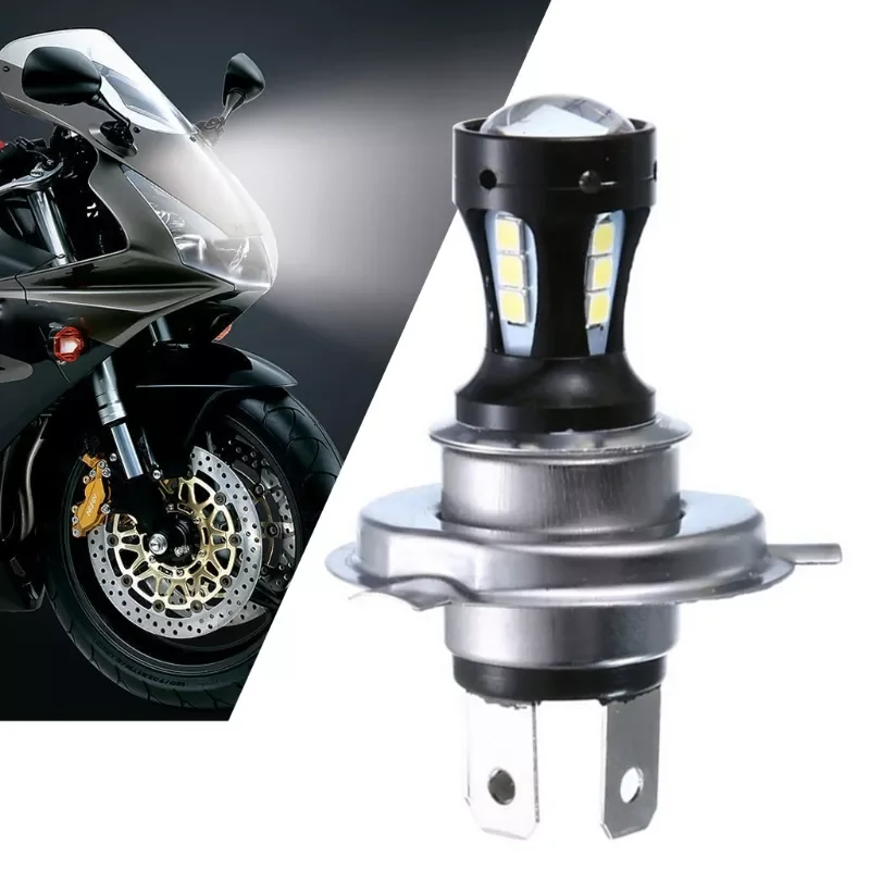 

1 Pc H4 Motorcycle Headlight 3030 18SMD 950LM 6000K 18W 12-24V LED Car Head Light Lamp Bulb