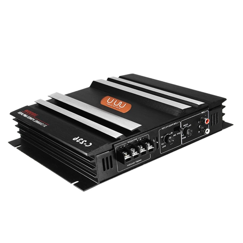 

Car Amplifer Black Aluminum Alloy High Power C-236 3800W 2 Channel For Car Subwoofer
