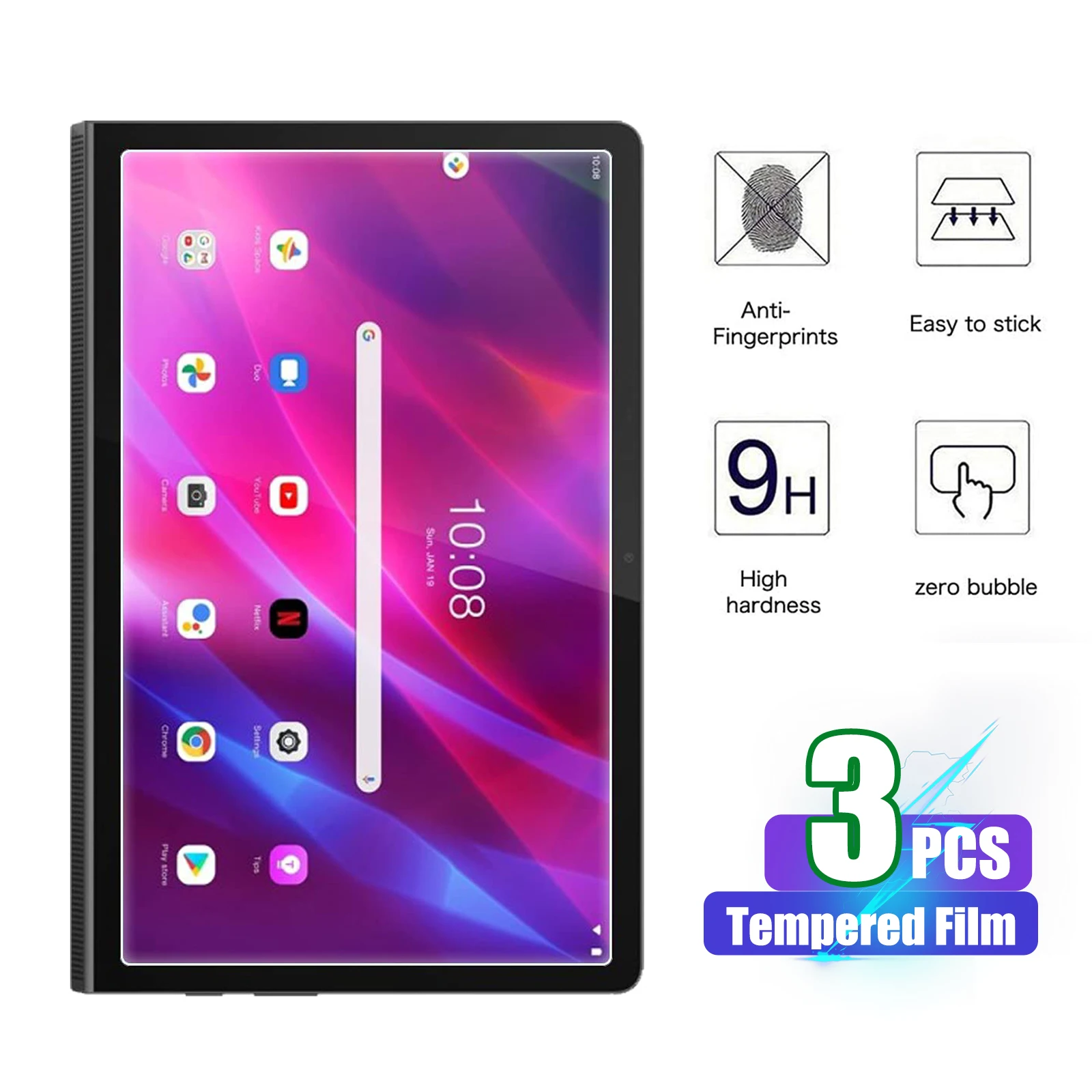 

Screen Protector for Lenovo Yoga Tab 11 2021 Bubble Free Tempered Glass Screen Protector Lenovo Yoga Tab 11 YT-J706F YT-J706