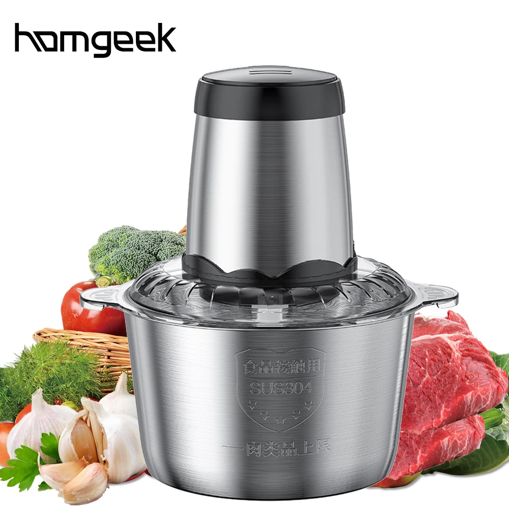 3L Electric Meat Grinder  Kitchen Utensils Household Food Processor Stainless Steel 2 Gears 300W Cooker Blender