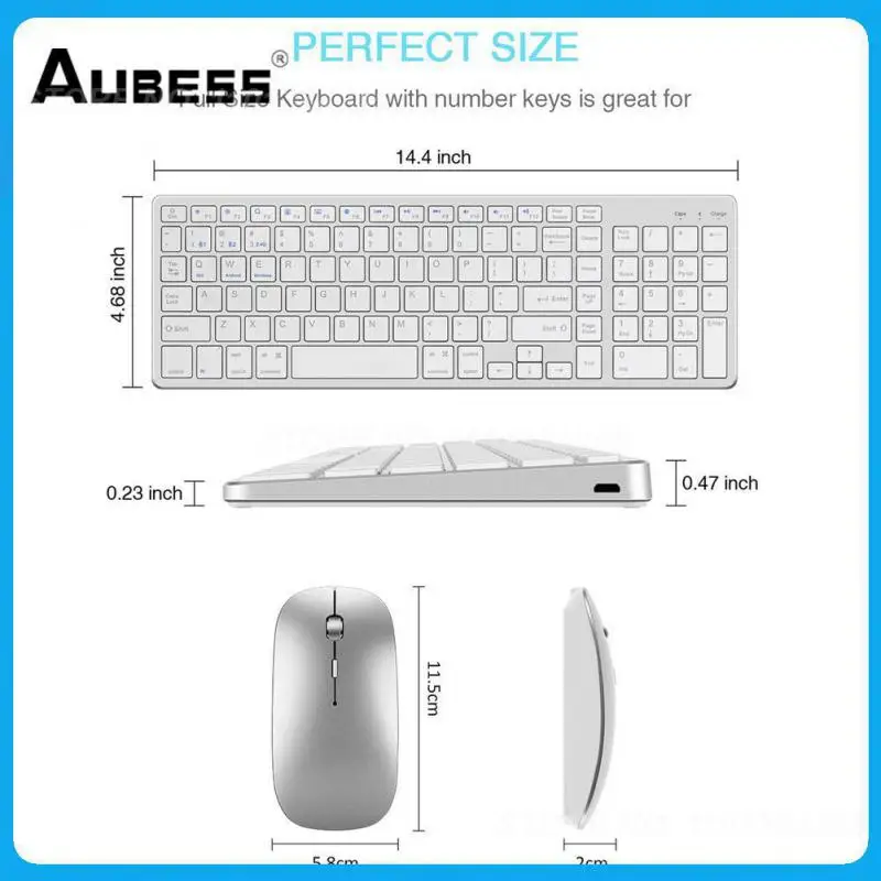 

Универсальная беспроводная Двухрежимная перезаряжаемая клавиатура и мышь