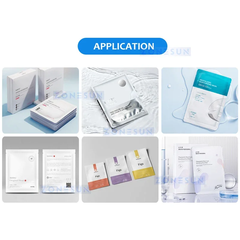 ZONESUN Магнитный насос Автоматическая упаковка масок для лица Вертикальная машина