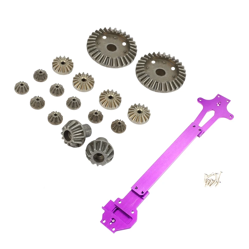 

16 шт. металлическая Шестерня 30T 16T 10T для Wltoys 144001 12428 12429 12423 и 1 набор металлический радиолоток доска для второго этажа