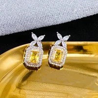 solid s925 sterling silver origin topaz earring for females diwenfu aros mujer oreja silver 925 jewelry topaz drop earrings