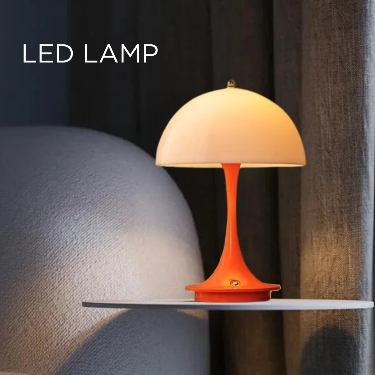 Настольная лампа в стиле ар-деко скандинавском с сенсорным переключателем