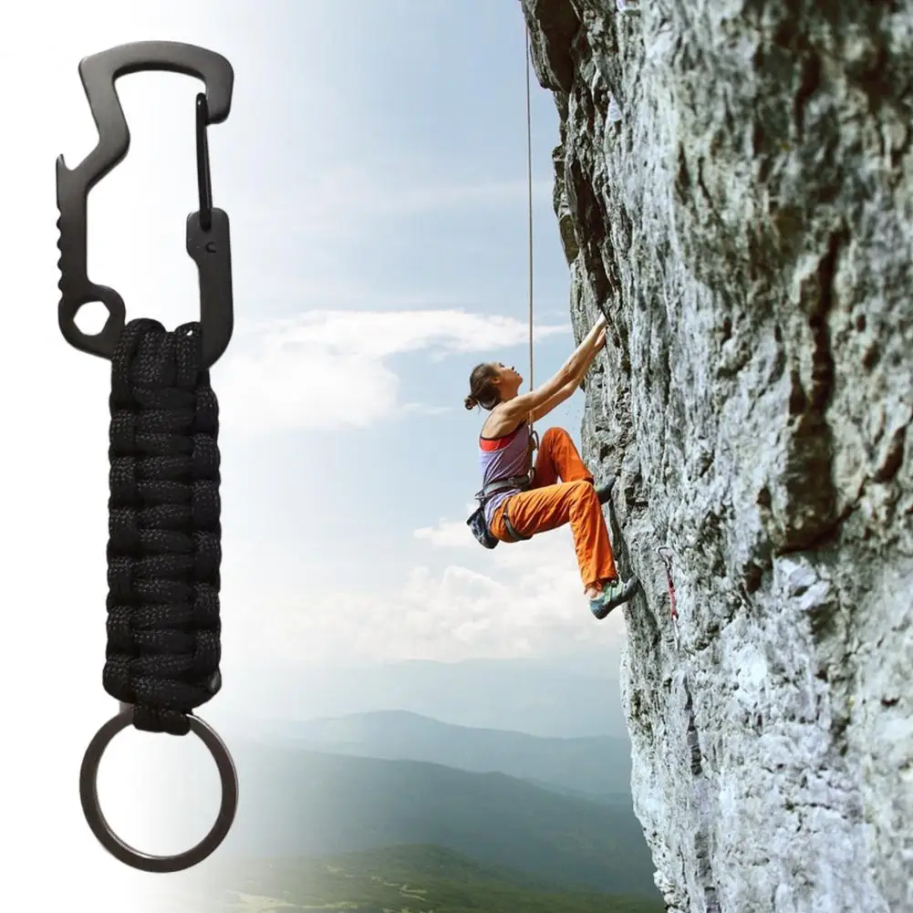 

Keychain Carabiner Compact Stainless Steel High Strength Outdoor Accessories Parachutes Carabiner Key Chain Ring