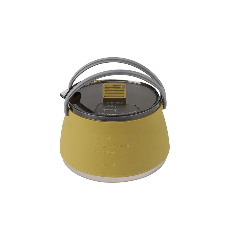 

1Pcs Silicone Folding Kettle Portable, Outdoor Camping Kettle Coffee Maker Tea Maker for Cassette Stove Gas Stove
