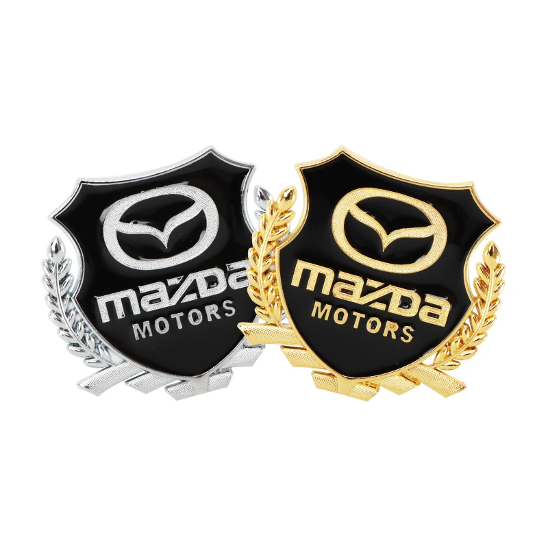 

2pc 3D Metal Car Styling Side Window Car Door Sticker Decoration For Mazda 3 5 6 323 626 RX8 7 MX3 MX5 CX5 Atenza Axela