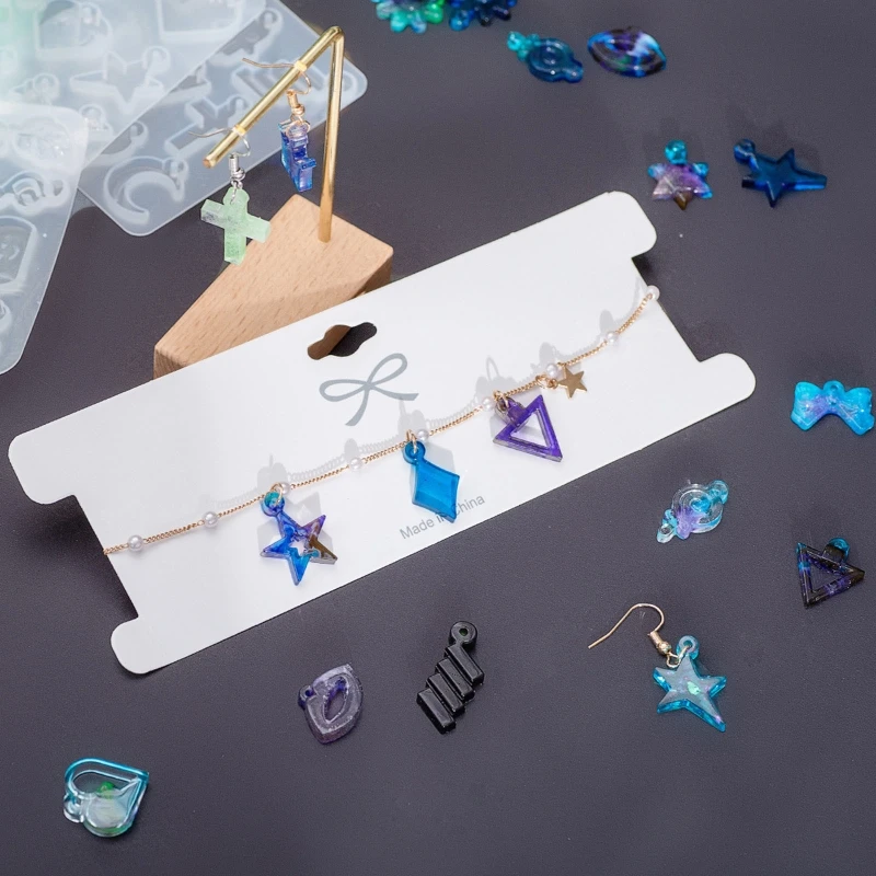 

Уникальная форма для сережек 183, ювелирная форма из смолы с силиконовыми формами для сережек, крючок для сережек, колечко для ювелирных изде...