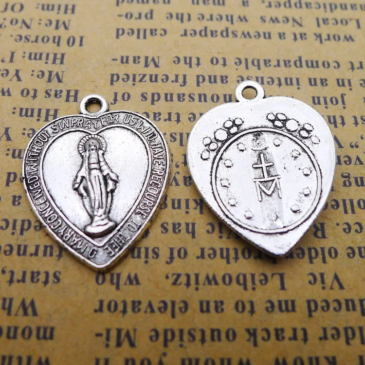 

Подвеска «Дева Мария» из металлического сплава, 18 х22 мм, 10 шт./лот