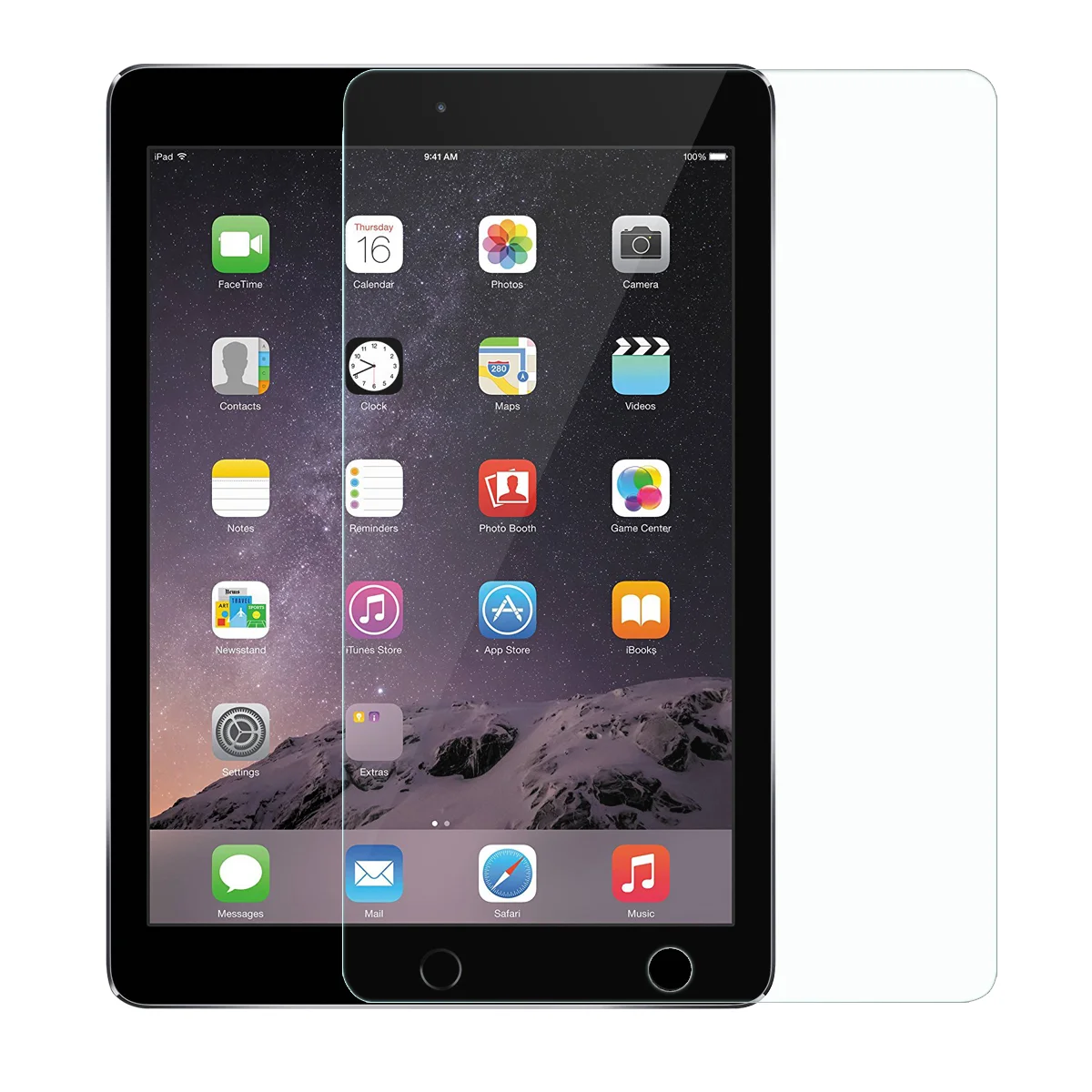 

03mm Screen Protector 9H Hardness Clear Film Ultra Thin Guard Anti-bubble Tempered Glass Screen Protector for 5 6 Air 2 (Flat