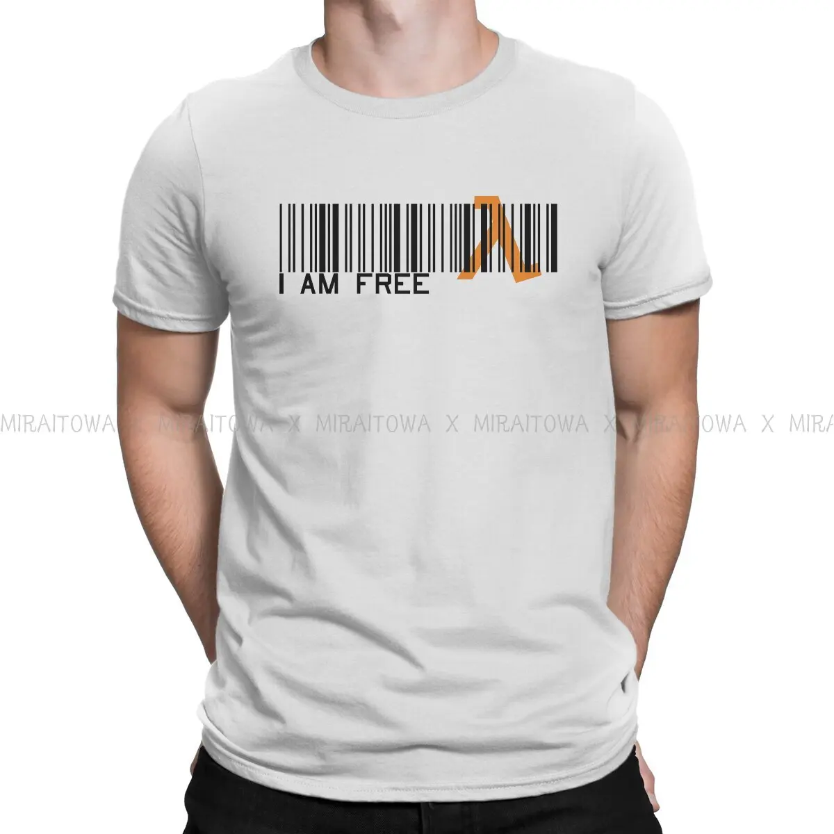 

Half Life Game I am Free T Shirt Grunge Men's Tees Summer Cotton Tops Harajuku Crewneck TShirt