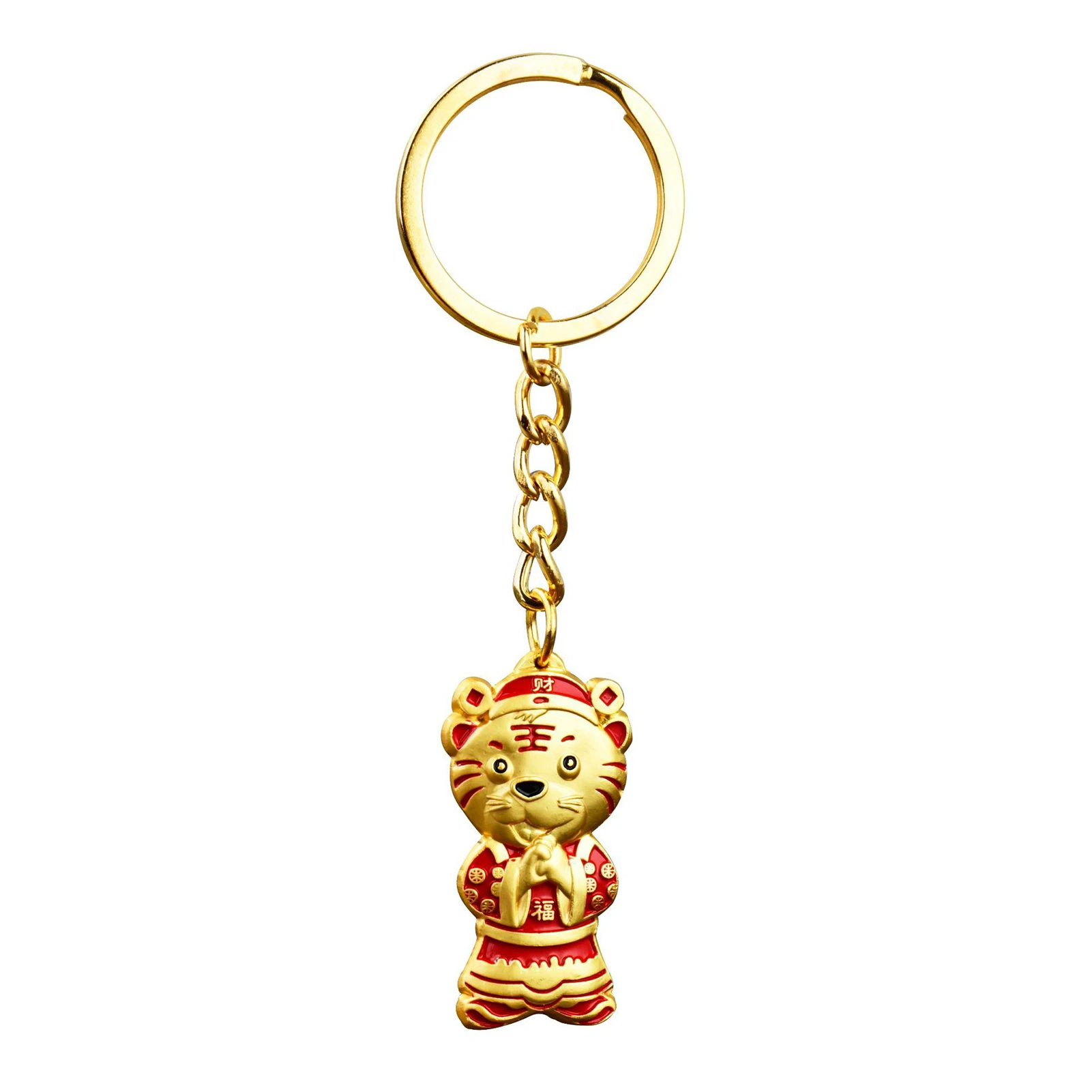 

Keychain Tiger Chinese New Year Tiger Mascot Keychain Golden Lucky Pendant Chinese Zodiac Souvenir Key Ring For 2022 Spring Fest