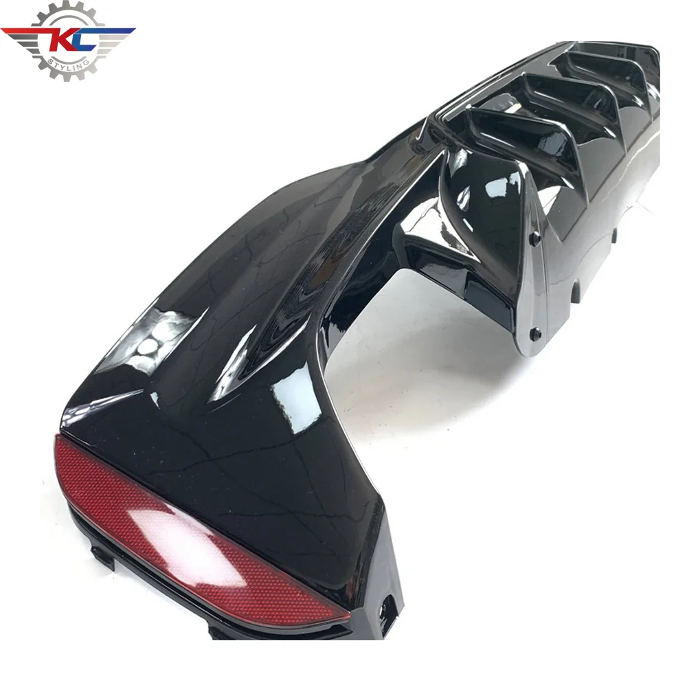 Для BMW 5 серии G30 M Sport 2017-2024 глянцевый черный карбоновый узор задний диффузор губа M5