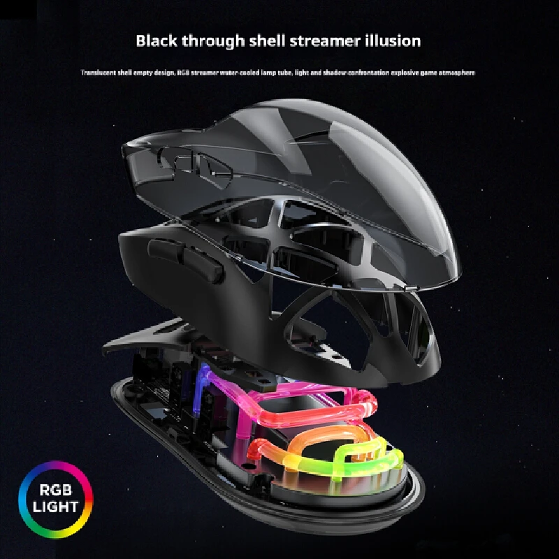 YOAINGO EWEADN M7 Беспроводная Bluetooth-мышь Прозрачная игровая киберспортивная RGB Легкая