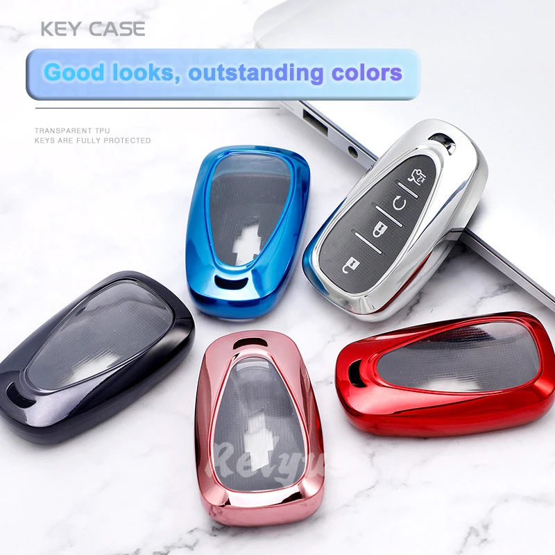 

Plating TPU + PC Car Key Cover Shell for Chevrolet Cruze Camaro Malibu Equinox 2016-2019 Key Case Holder Auto Accessories