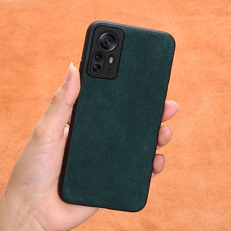 Genuine Cow Suede Leather Cell Phone case For Xiaomi Redmi Note 11 pro for xiaomi mi 12 11 10 8pro 12 11ultra 12x Poco x4 Pro