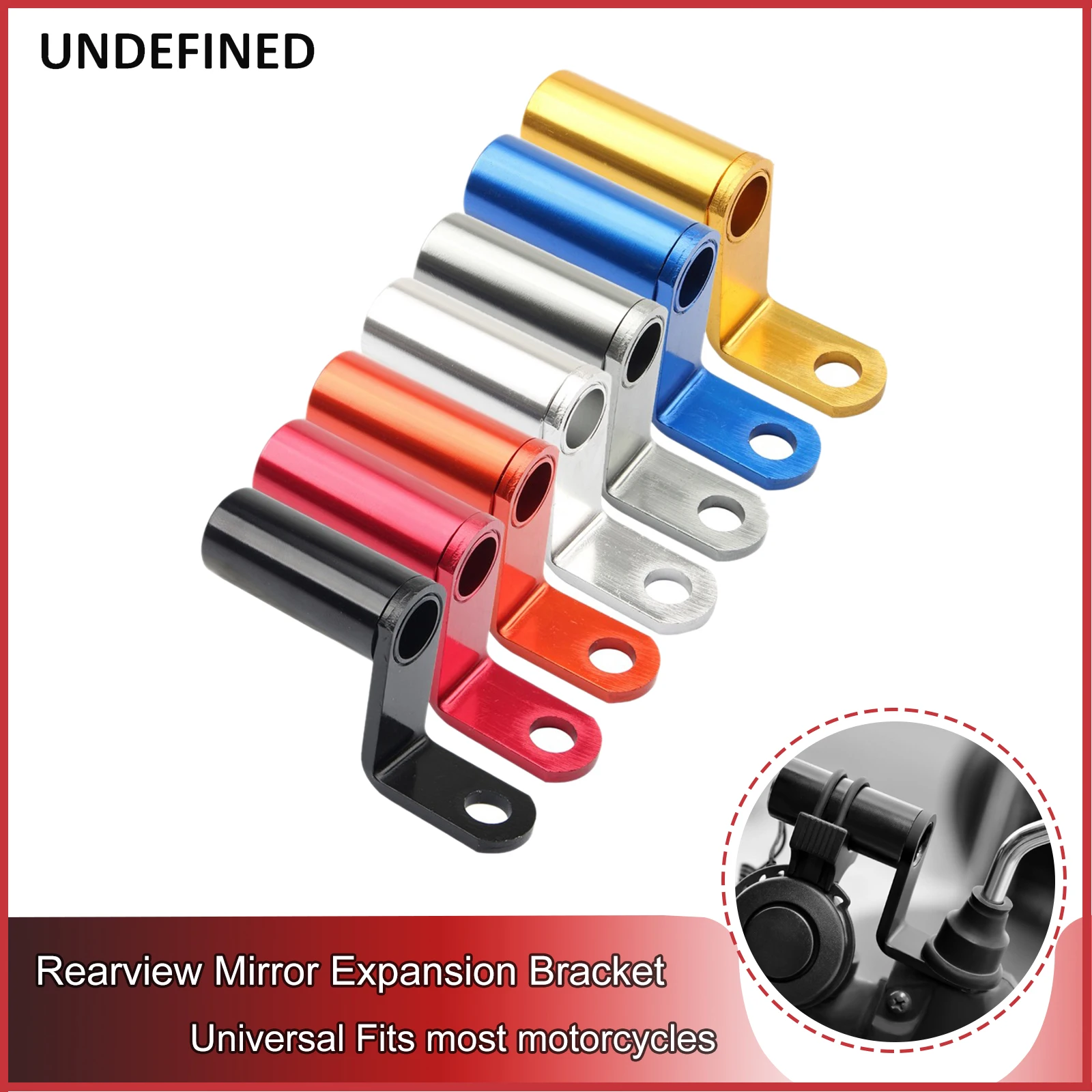 

Handlebar Rearview Mirror Bracket Motorcycle Accessories Clamp Mirrors Extender Multiple Function Phone Holder Levers