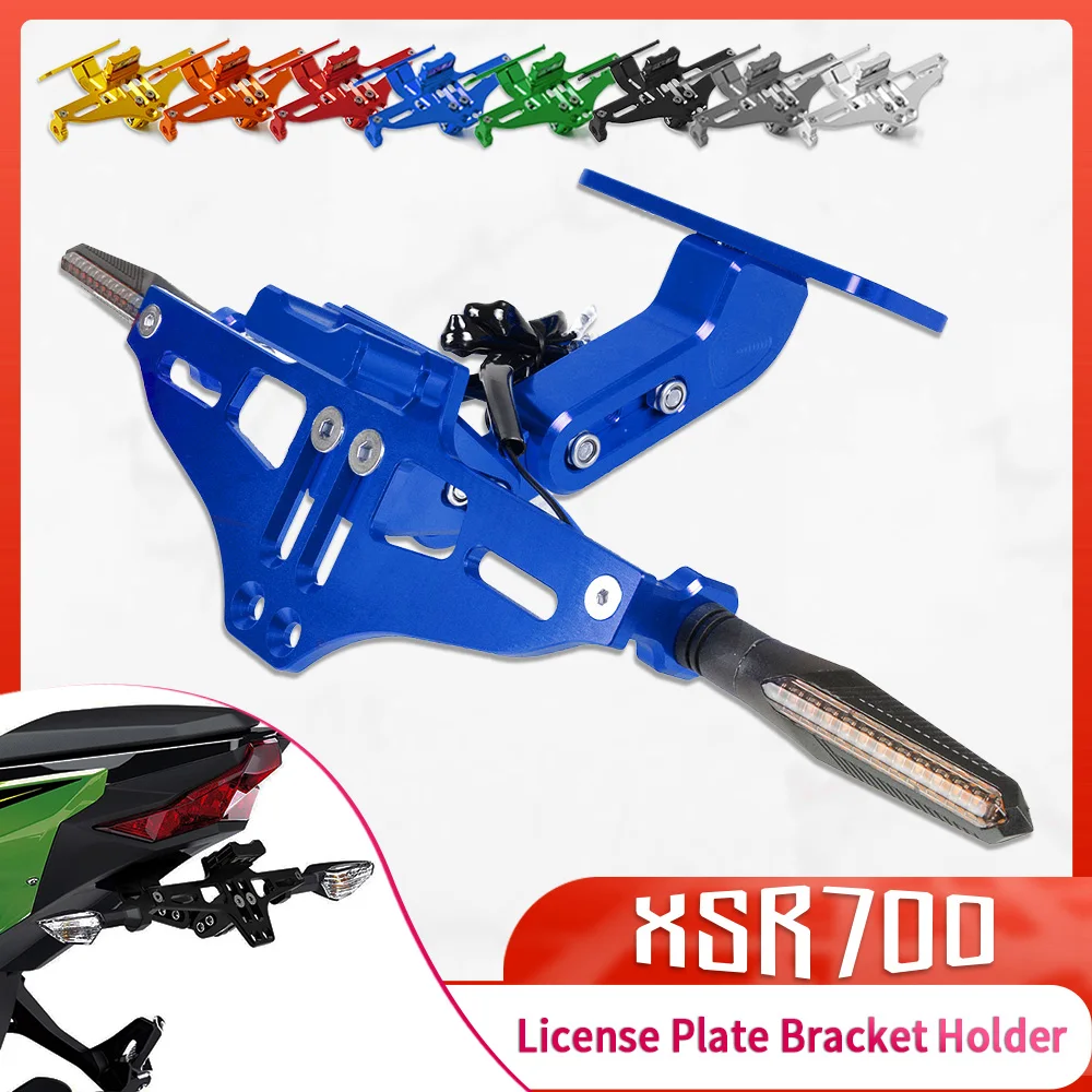 

CNC Angle Motorcycle Rear License Plate Mount Holder Frame With Light XSR-700 For YAMAHA XSR700 2015 2016 2017 2018 2019 2020
