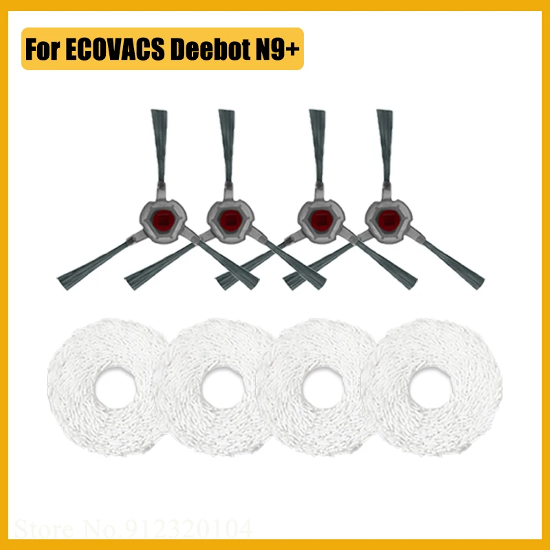 

Main Roller Brush Mop Cloth Rags Side Brushes Hepa Filter For ECOVACS Deebot N9+ Robot Vacuum Cleaner Sweeping Mopping Pad Part