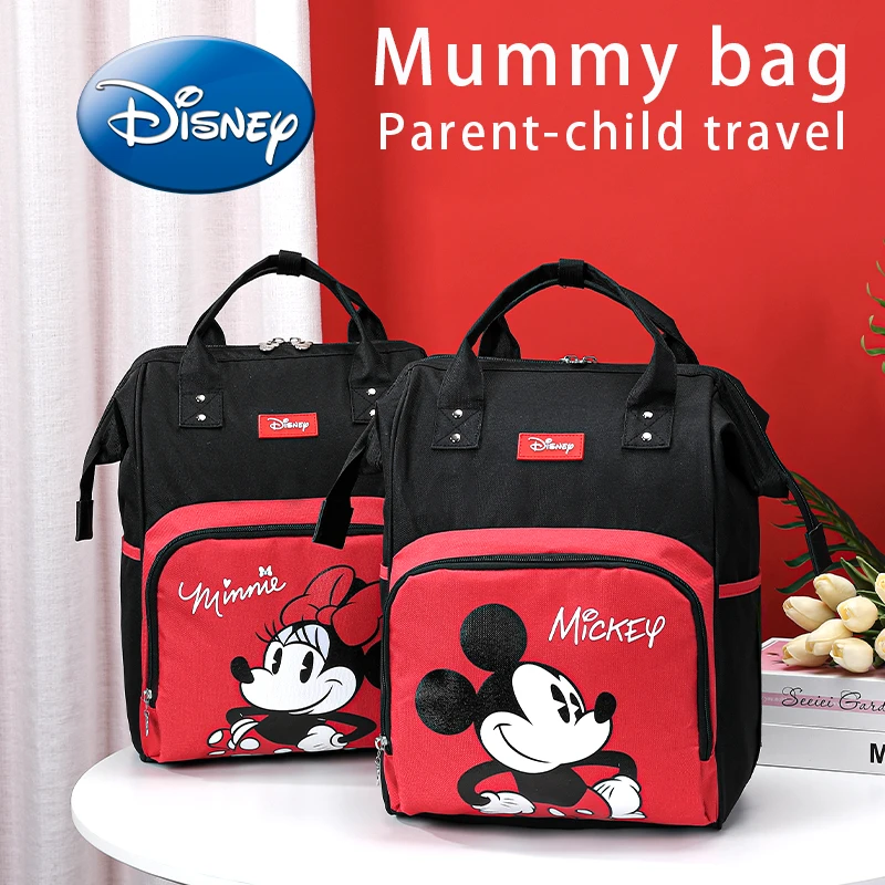 

Disney New Minnie Mickey Diaper Bag Baby Organizer Nappy Backpack Bag Advanced Waterproof Maternity Packages Stroller Bags