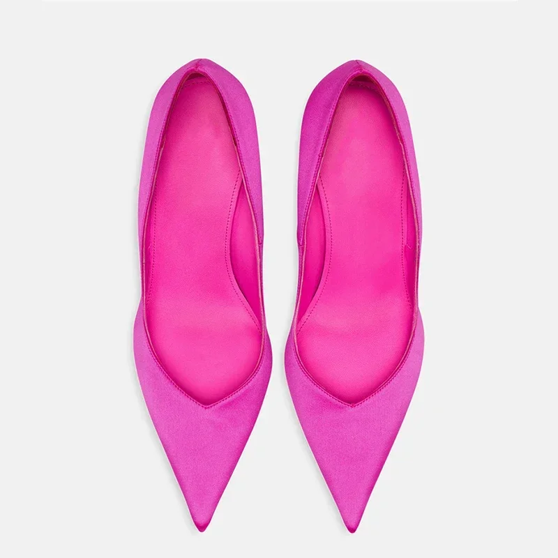 Брендовые модные атласные/лакированные туфли на высоком каблуке в форме кожи