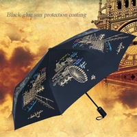luxury windproof sunscreen umbrella female summer automatic folding outdoor mens travel black umbrella quality business parasol