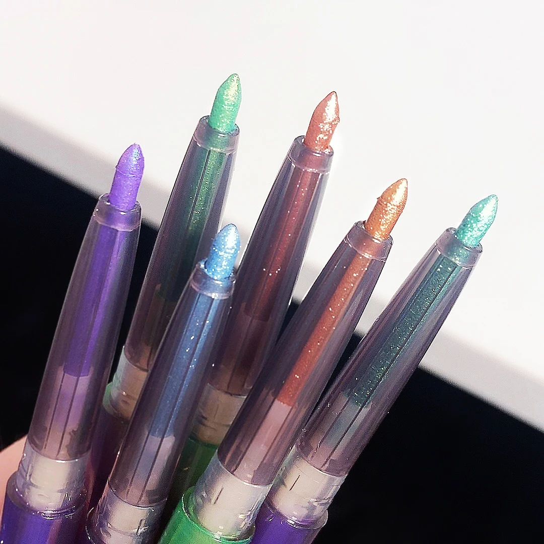 Green Gold Purple Glitter Eye Shadow Lying Silkworm Pen Waterproof Beauty Cosmetics Women Makeup