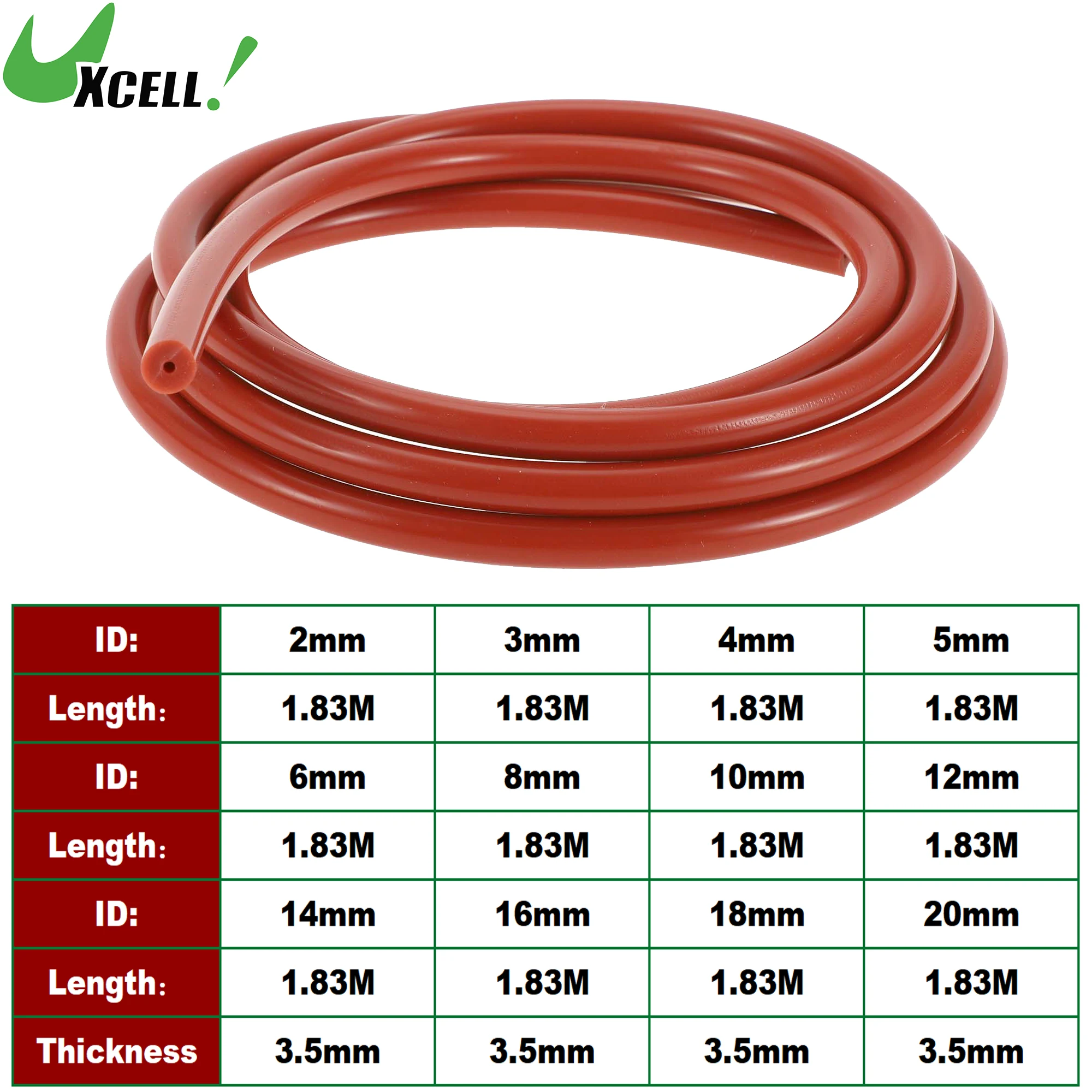 UXCELL 1 83 м длинный силиконовый шланг для вакуумного шланга 2/3/4/5/6/8/10/12/14/16/18/20 мм ID