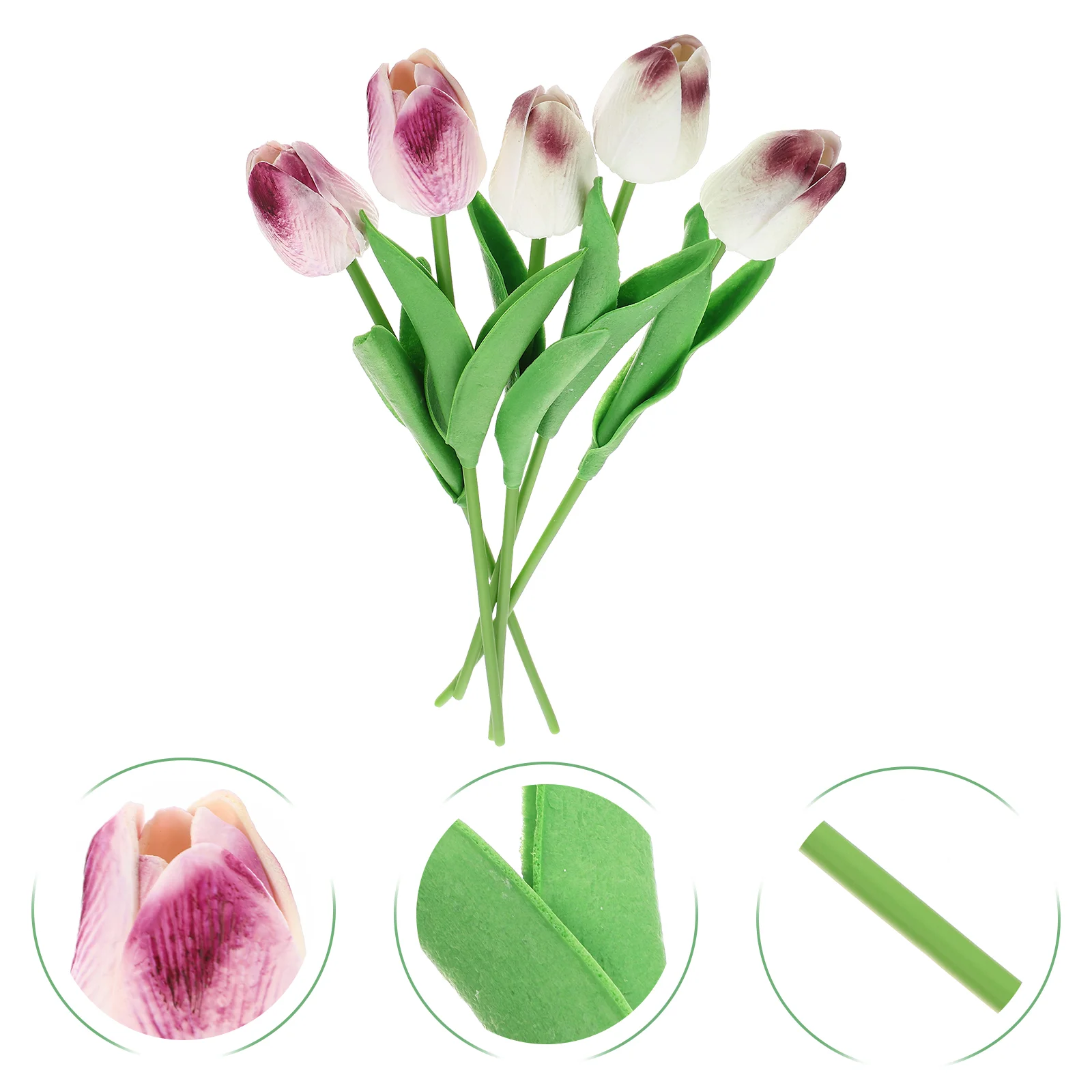 

Real Touch Silk Tulip Arrangement for Home Decor or Weddings - Faux Flowers in Vase Filler Bouquets